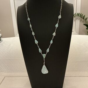 Larimar Teardrop Vintage Necklace